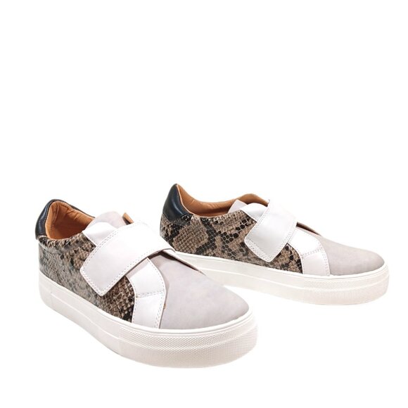 Dolce Vita Robbie Sneakers Womens 8 Slip On Snakeskin Retro Platform Sneakers - Picture 3 of 6